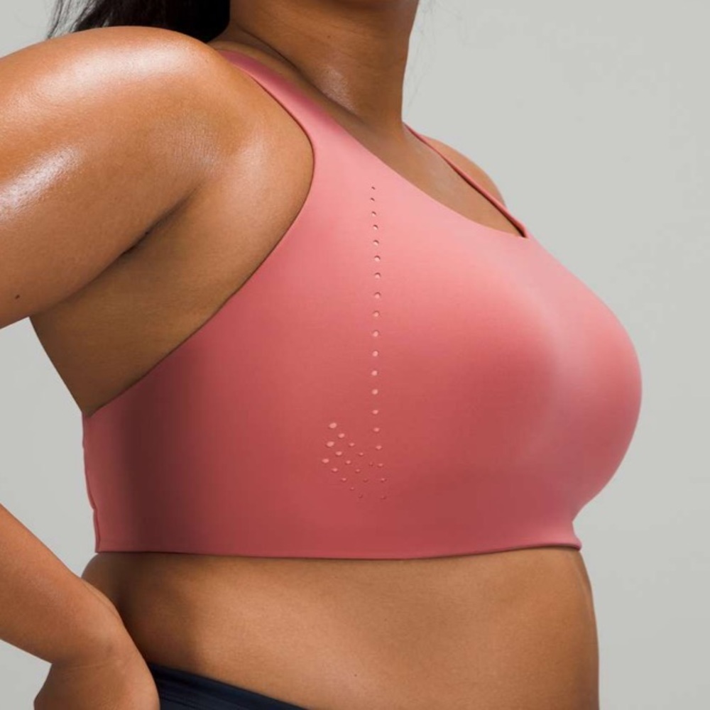 LULULEMON AIR SUPPORT SPORTS BRA HIGH SUPPORT BRIER ROSE PINK PUFF 34DD